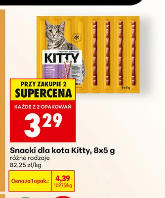 Snacki dla kota Kitty 8-pak 5 g promocja w Biedronka