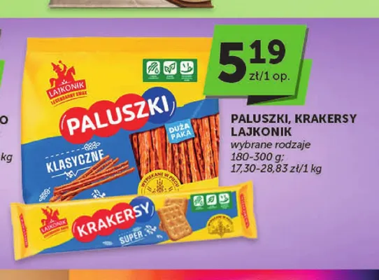 Paluszki klasyczne Lajkonik promocja w Groszek