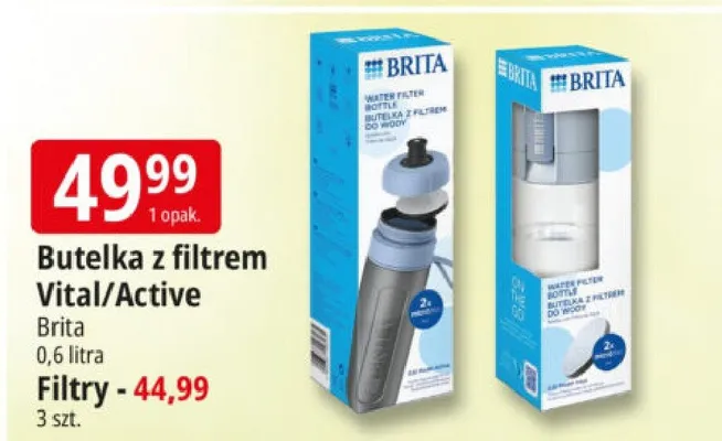 Butelka z filtrem Brita Vital/Active promocja w Leclerc