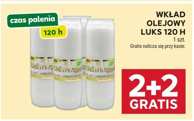 Wkład olejowy Luks 120 h promocja w Stokrotka