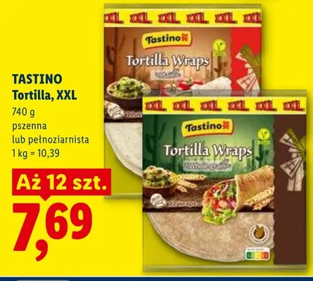 Tortilla TASTINO XXL pszenna promocja w Lidl