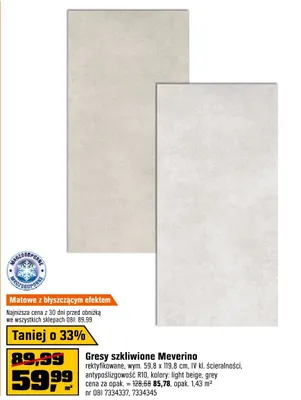 Gresy szkliwione Meyerino promocja w OBI