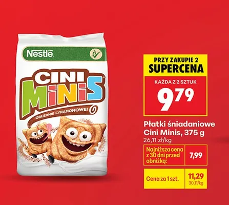 Płatki śniadaniowe Cini Minis promocja w Biedronka