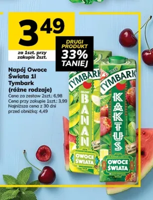 Napój Owoce Świata zielony banan Tymbark promocja w Hitpol