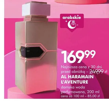 Damska woda perfumowana Al Haramain L'Aventure promocja w Super-Pharm