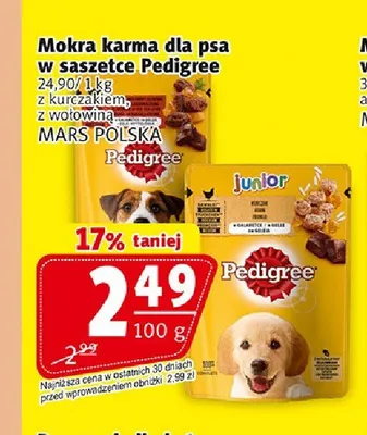 Mokra karma dla psa Pedigree z kurczakiem promocja w Prim Market