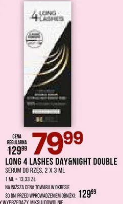 Long 4 Lashes Day&Night Double serum do rzęs promocja w Drogerie Natura