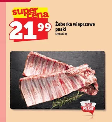 Żeberka wieprzowe paski promocja w TOPAZ