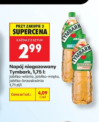 Napój niegazowany Tymbark jabłko-brzoskwinia promocja w Biedronka