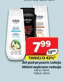 Żel pod prysznic Luksja Rose & Milk Proteins promocja w Delfin