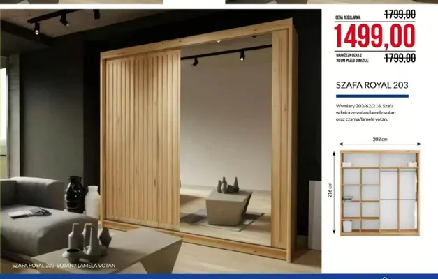 Szafa Royal 203 promocja w Abra Meble