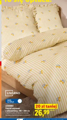 Pościel satynowa z mikrowłókna Livarno promocja w Lidl