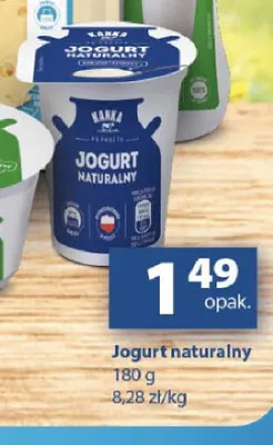 Jogurt naturalny Kanka promocja w Delikatesy Centrum