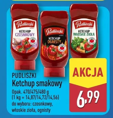 Ketchup czosnkowy Pudliszki promocja w Aldi