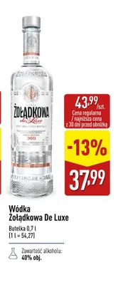 Wódka Żołądkowa De Luxe promocja w Aldi