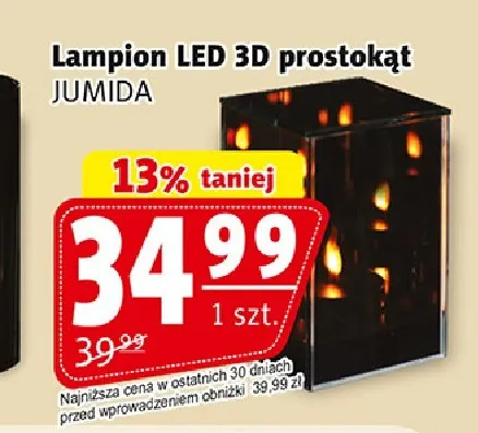 Lampion LED 3D prostokąt Jumida promocja w Prim Market