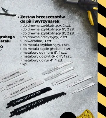 Zestaw brzeszczotów do pił i wyrzynarek, różne rodzaje promocja w Netto