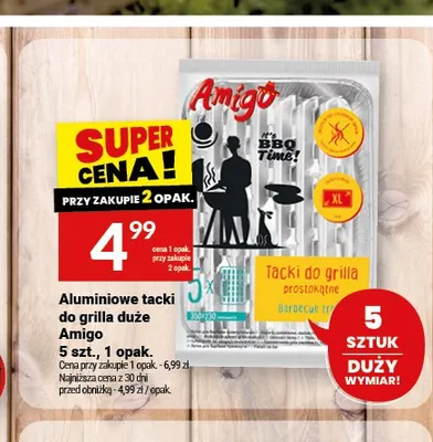 Aluminiowe tacki do grilla duże Amigo promocja w Twój Market