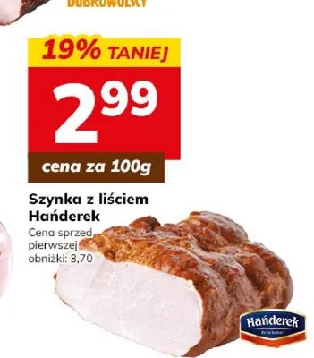 Szynka z liściem Hańderek promocja w Hitpol