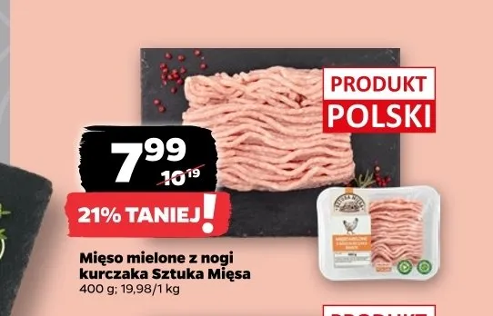 Mięso mielone z nogi kurczaka Sztuka Mięsa promocja w Netto