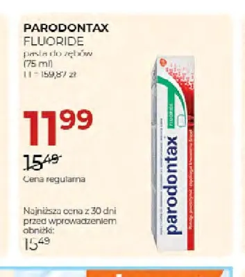 Pasta do zębów Parodontax Fluoride promocja w Drogerie Jawa