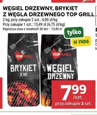 Brykiet z węgla drzewnego Top Grill promocja w Stokrotka