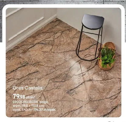 Gres Castelis beige 59,8x119,8cm Paradyż promocja w Castorama