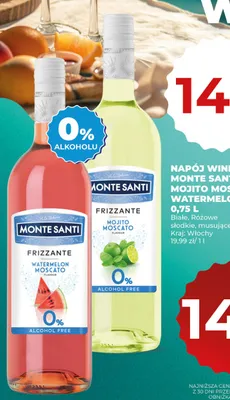 Napój winny bezalkoholowy Monte Santi Frizzante Watermelon Moscato promocja w Duży Ben