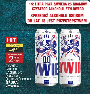 Piwo Żywiec Premium Lager promocja w Wafelek