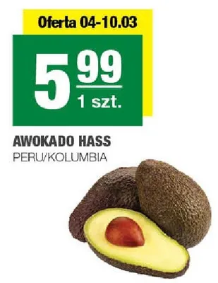 Awokado hass peru/kolumbia promocja w SPAR