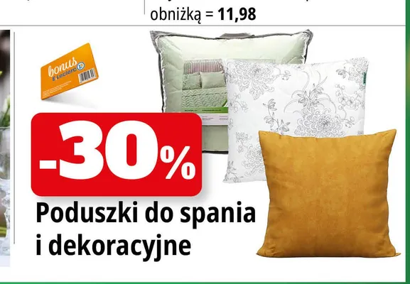 Poduszki do spania i dekoracyjne promocja w Leclerc