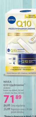 Zestaw krem na dzień + krem na noc Q10 Ujędrnienie Nivea promocja w Hebe
