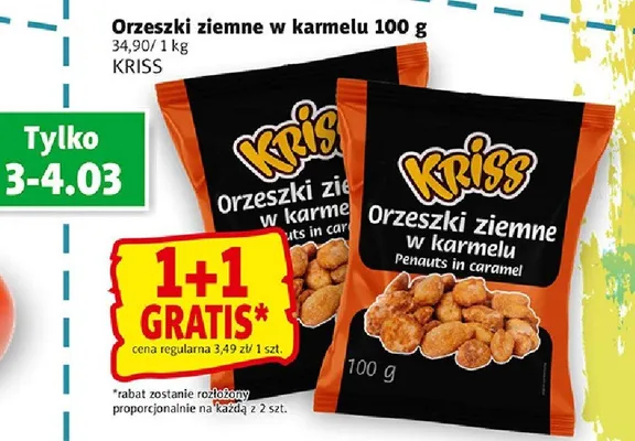 Orzeszki ziemne w karmelu promocja w Prim Market
