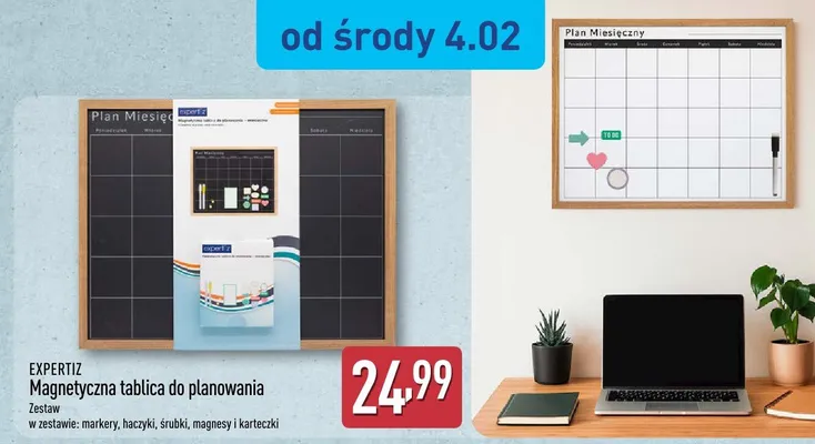 Tablica magnetyczna do planowania  promocja w Aldi