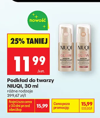 Podkład do twarzy NIUQI promocja w Biedronka