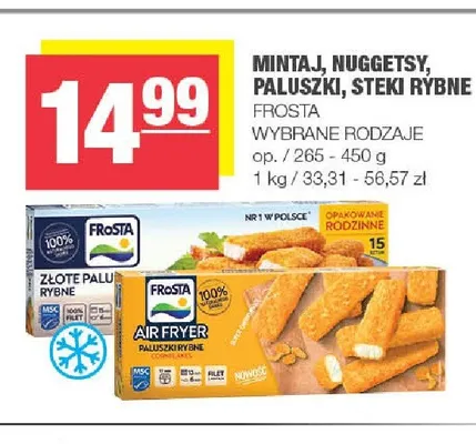 Paluszki rybne Air Fryer Frosta promocja w SPAR