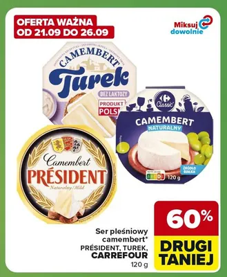 Ser pleśniowy camembert Président promocja w Carrefour Express