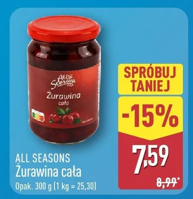 Żurawina cała promocja w Aldi