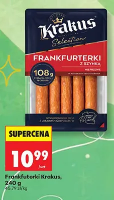 Frankfurterki z szynką Krakus promocja w Biedronka