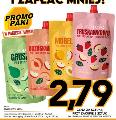 Mus gruszkowy Owolovo promocja w Kupiec