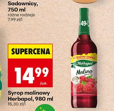 Syrop malinowy Herbapol promocja w Biedronka
