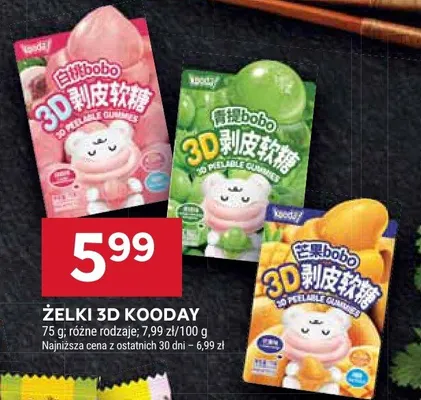 Żelki 3D Kooday promocja w Stokrotka