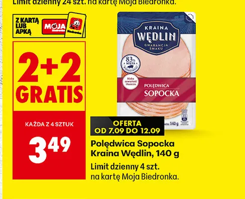 Polędwica sopocka Kraina Wędlin promocja w Biedronka
