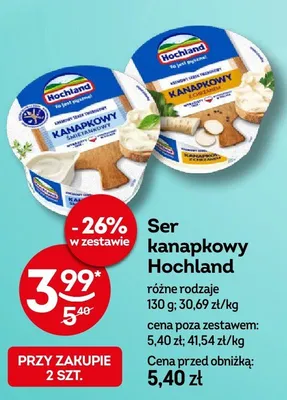 Ser kanapkowy śmietankowy Hochland promocja w Żabka