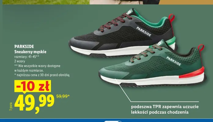 Sneakersy męskie Parkside promocja w Lidl