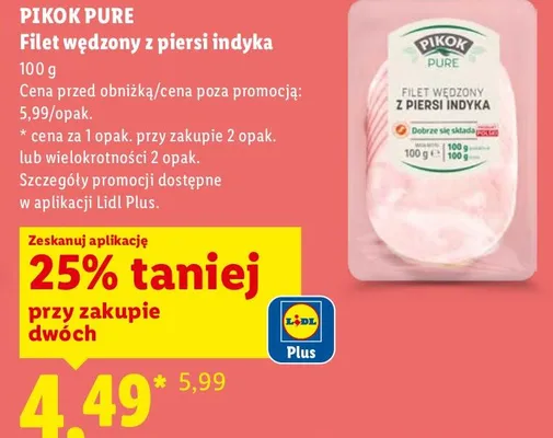 Filet wędzony z piersi indyka promocja w Lidl