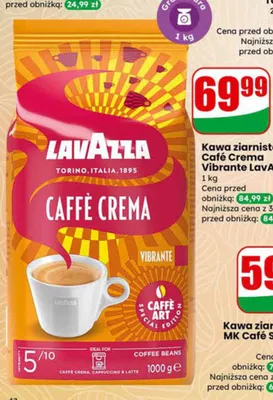 Kawa ziarnista Caffè Crema Vibrante 1 kg promocja w Dino