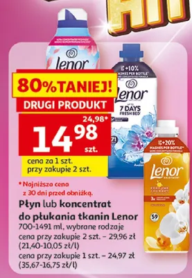 Koncentrat do płukania tkanin Lenor promocja w Auchan