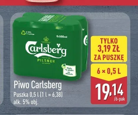 Piwo Carlsberg 6-pak promocja w Aldi