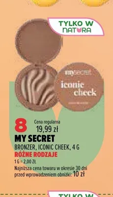 Bronzer My Secret Iconic Cheek promocja w Drogerie Natura